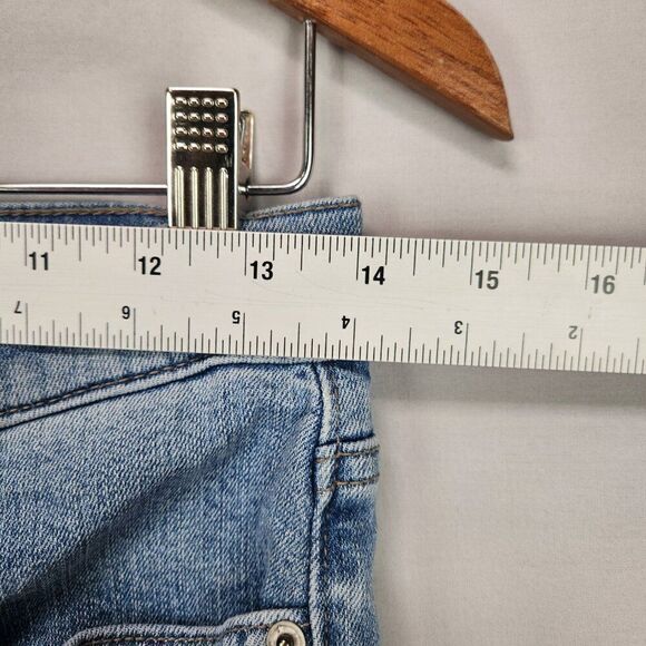 Lucky Brand High Rise Straight Zoe Womens 6/28 Denim Cutoff Jeans Blue Cuffed - Picture 3 of 9